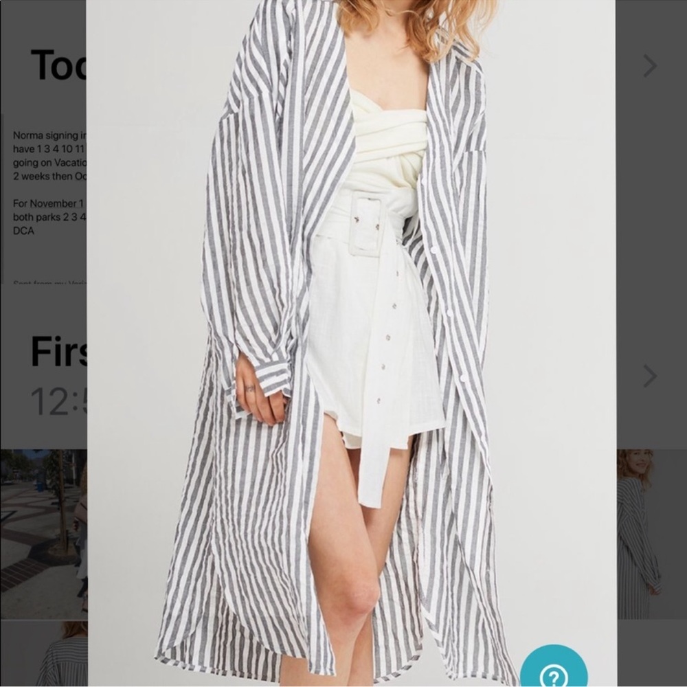 storets Gray Striped Cardigan